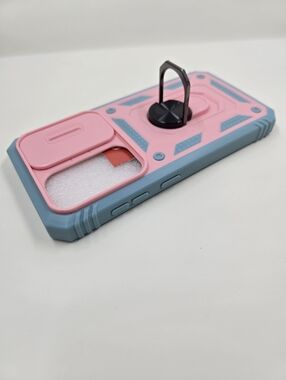Military Case, Cover for Samsung S24/25 LIGHT BLUE/PINK